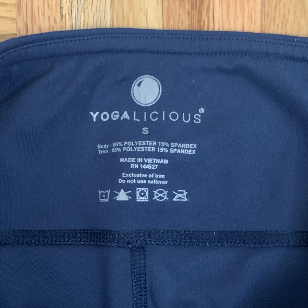 YOGALICIOUS Cutout Activewear Legging NAVY Women’s Size Small - Picture 3 of 12